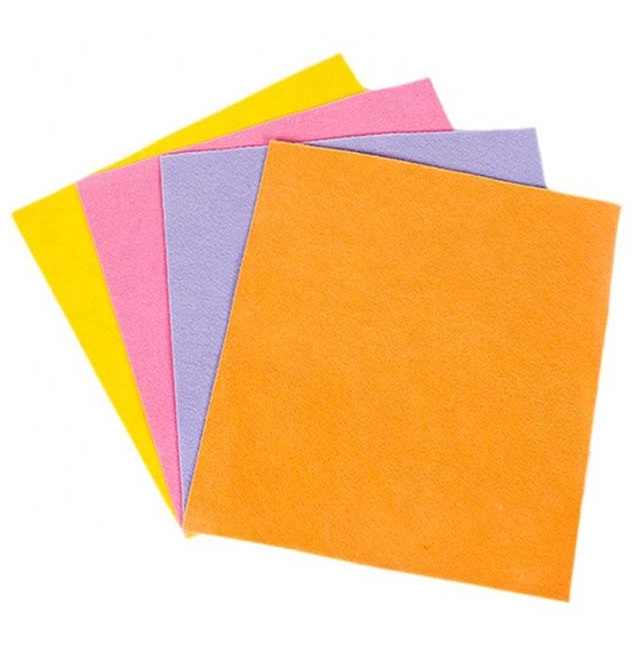 Yellow Reusable Anti Oil Non Woven Kitchen Cleaning Cloth