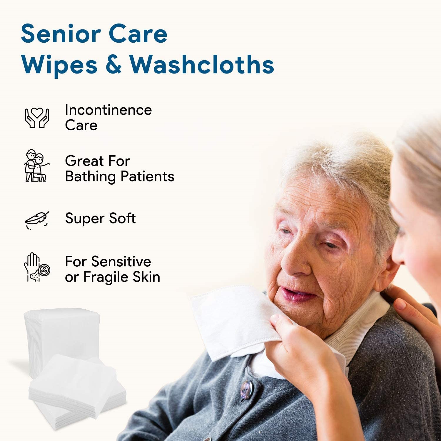 Soft Dry Wipes Disposable Washcloths for Adults