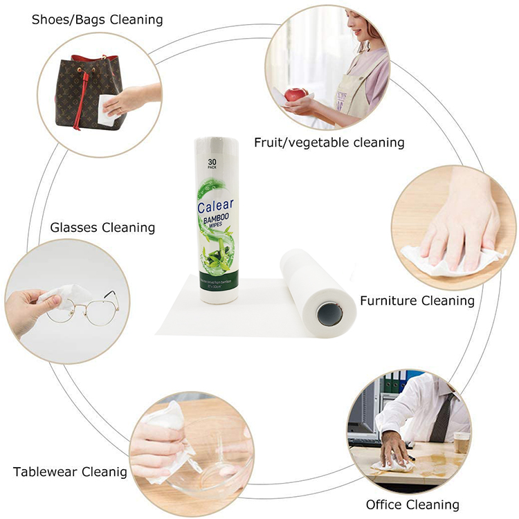 Biodegradable Dish Cloth Bamboo Reusable Paper Towel 