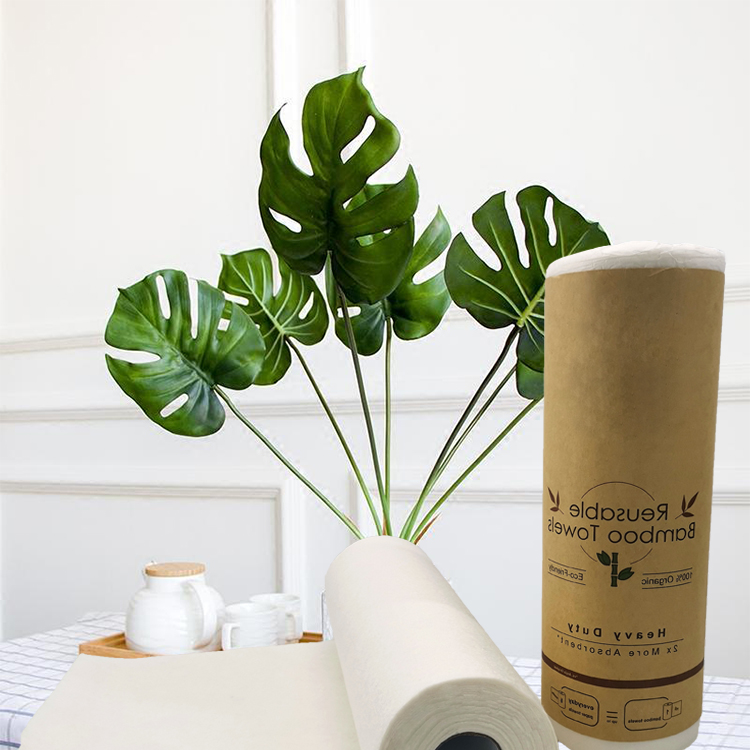 Organic Absorbant Bamboo Biodegradable Paper Towel Kitchen Magic Cloth