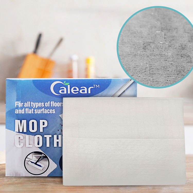 100% Polyester 65gsm Disposable Non Woven Cleaning Wipe Electrostatic Dry Mop Floor Cloth