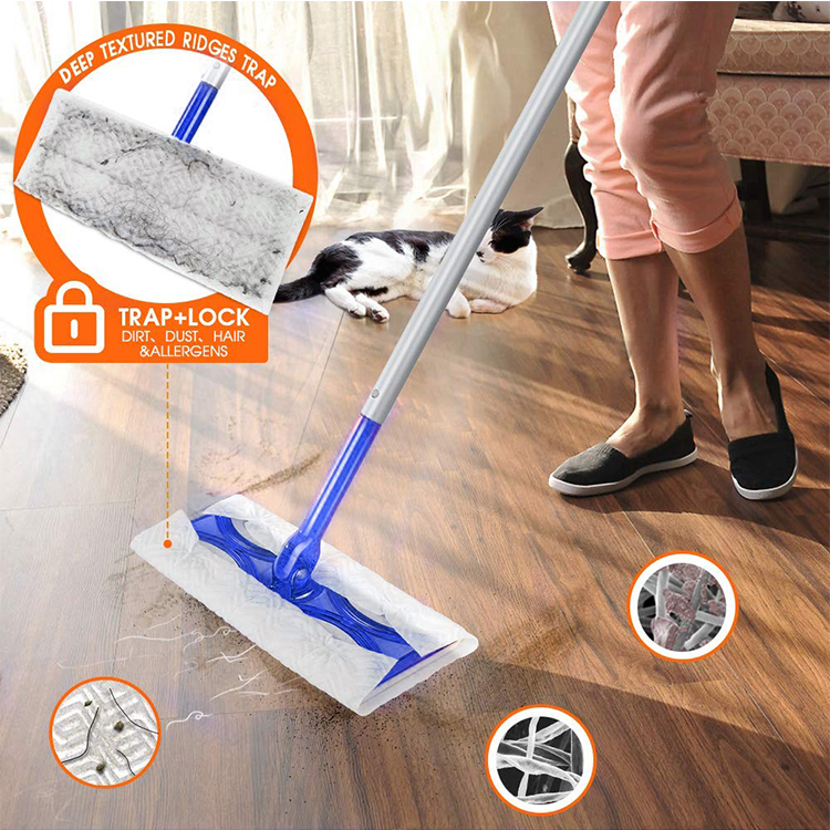 Amazon Hot Sale Disposable Mop Wipe Dry Mop Refill Floor Cleaning Pad